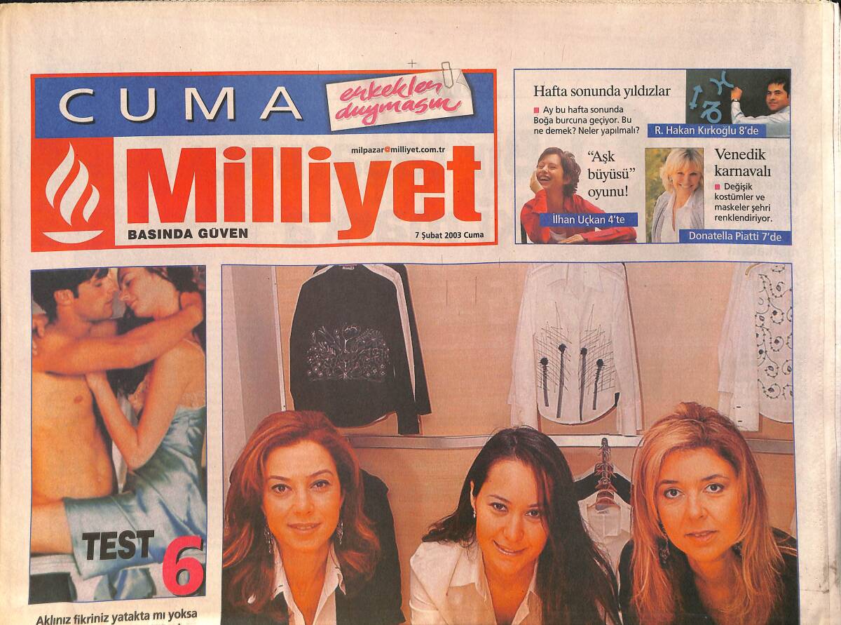 Milliyet Gazetesi Cuma Eki 7 Şubat 2003 - Acaba Rallici Ercan Kazaz Ne Marka Otomobil Kullanıyor ? - Barış Manço'yu Anma Gecesine Kimler Katıldı ? GZ157656 - 1