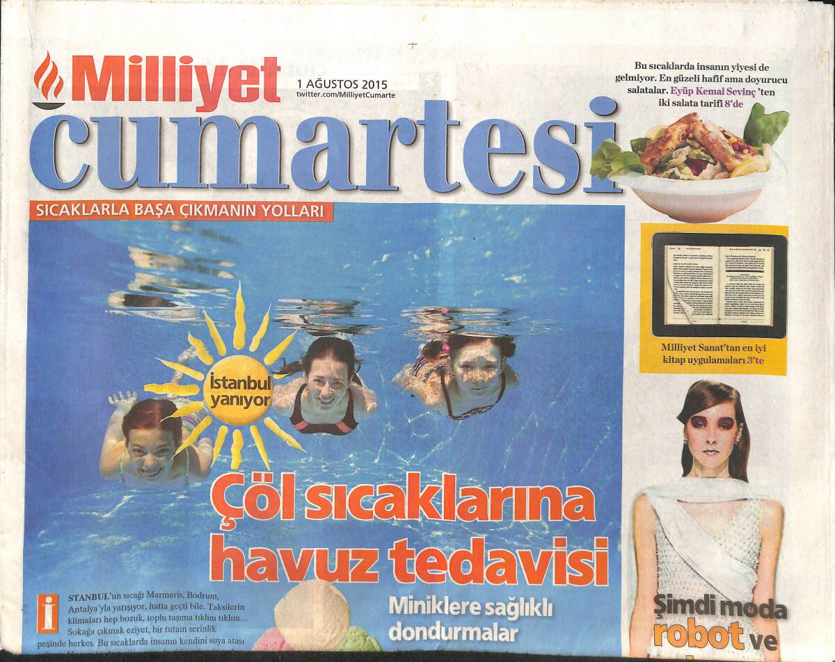 Milliyet Gazetesi Cumartesi Eki 1 Ağustos 2015 - Edis Görgülü: Hayalim Star Olmaktı - Nil Karaibrahimgil Yıldızlı Gecelerde! GZ137161 - 1