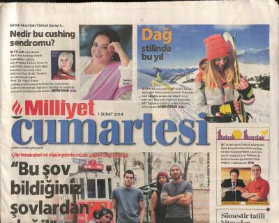 Milliyet Gazetesi Cumartesi Eki 1 Şubat 2014 - Sezen Aksudan Türkan Şoraya... Nedir Bu Cushing Sendromu ? GZ106128 - 1