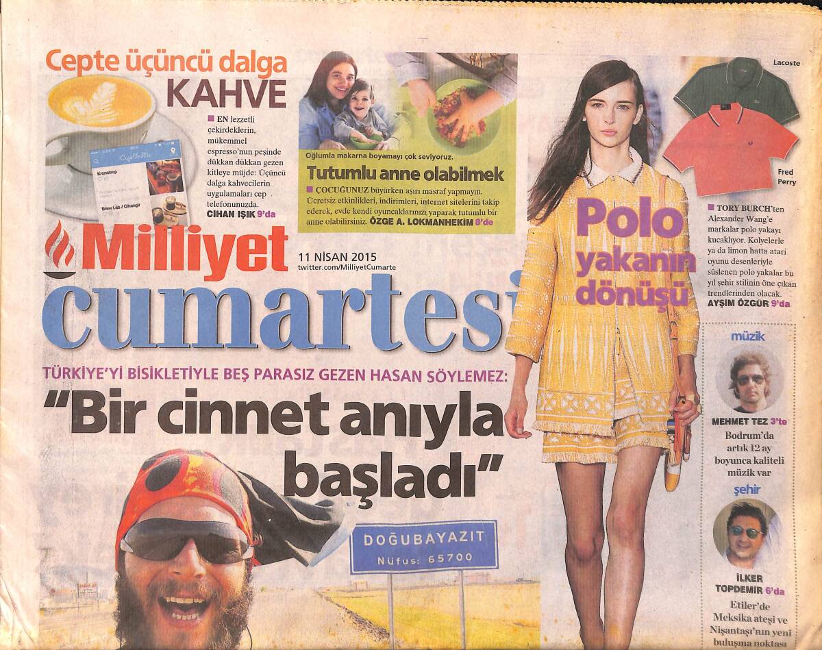 Milliyet Gazetesi Cumartesi Eki 11 Nisan 2015 GZ158325 - 1