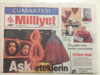 Milliyet Gazetesi Cumartesi Eki 12 Şubat 2005 - Aşk Eteklerin Tutuşmasıdır, Serhat Akının İkinci İşi Suşi GZ24902 - 1