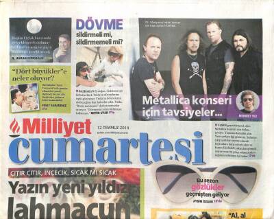 Milliyet Gazetesi Cumartesi Eki 12 Temmuz 2014 - Yazın Yeni Yıldızı Lahmacun GZ104484 - 1
