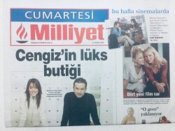 Milliyet Gazetesi Cumartesi Eki - 13 Aralık 2003 - Cengiz Abazoğlunun Lüks Butiği, Partilerde Yıldız Elvis GZ46029 - 2