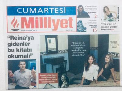 Milliyet Gazetesi Cumartesi Eki - 13 Mart 2004 - Reinaya Gidenler Bu Kitabı Okumalı, Meltem Cumbul İle Röportaj GZ46032 - 1