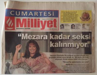 Milliyet Gazetesi Cumartesi Eki 13 Nisan 2002 - Müjde Ar Mezara Kadar Seksi Kalınmıyor GZ31337 - 1