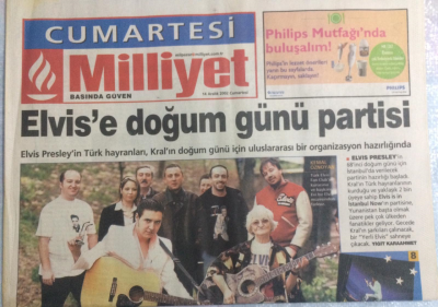 Milliyet Gazetesi Cumartesi Eki 14 Aralık 2002 - Elvis Presleye Doğum Günü GZ21595 - 1