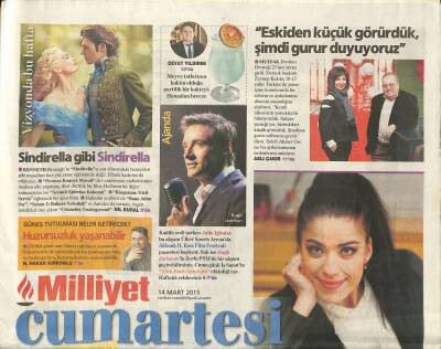 Milliyet Gazetesi Cumartesi Eki 14 Mart 2015 - Hugh Jackmanla Bir Akşam - Çocuklara Organik Şişmanlık GZ123273 - 1