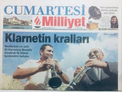 Milliyet Gazetesi Cumartesi Eki 15 Ekim 2005 - Klarnetin Kralları GZ41555 - 1
