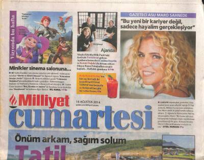 Milliyet Gazetesi Cumartesi Eki 16 Ağustos 2014 - Beşiktaşın 40 Yıllık Meşhur Kaymakçısı Pando Kapanıyor Mu ? GZ105829 - 1