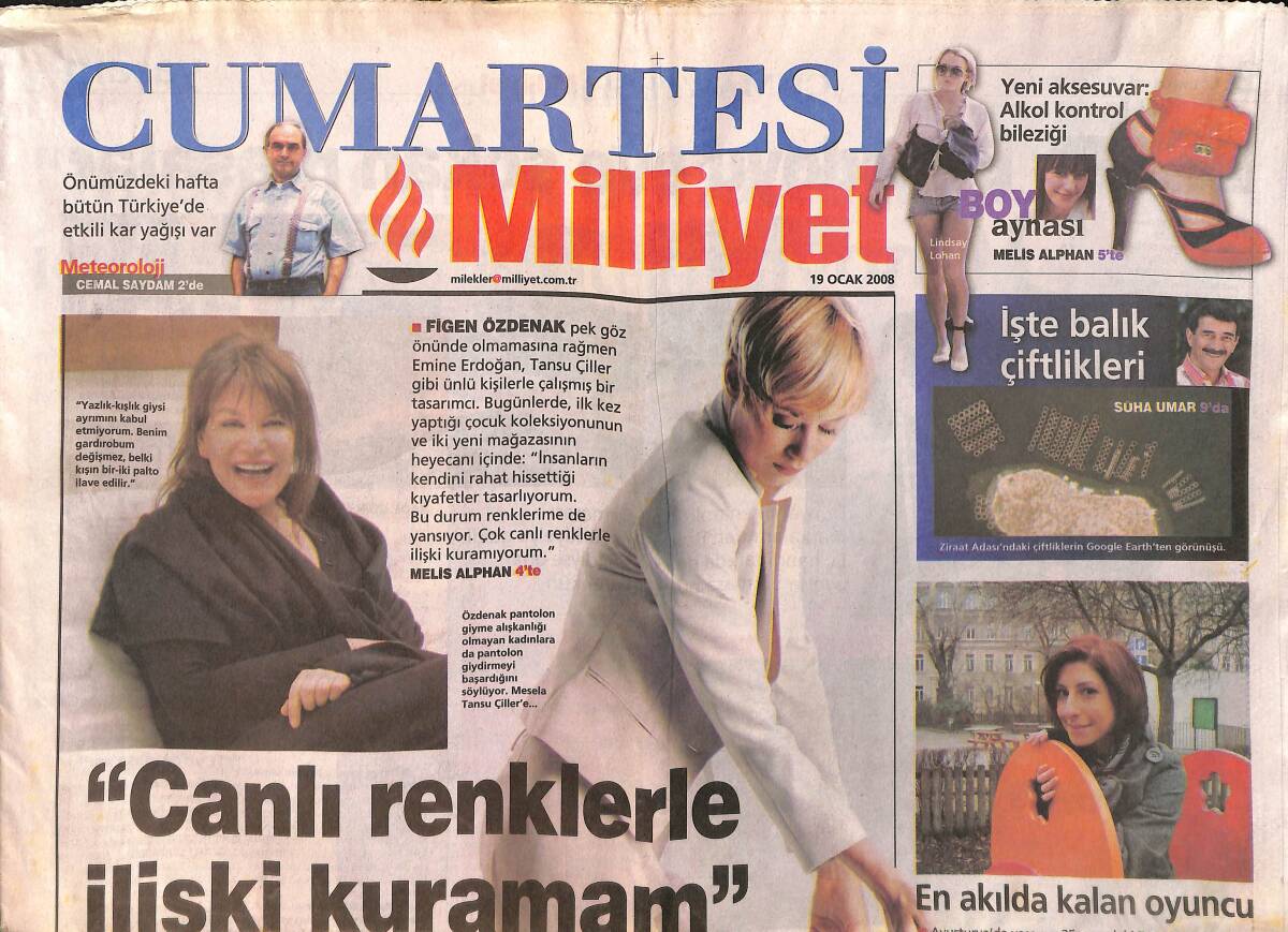 Milliyet Gazetesi Cumartesi Eki 19 Ocak 2008 - En Akılda Kalan Oyuncu 
