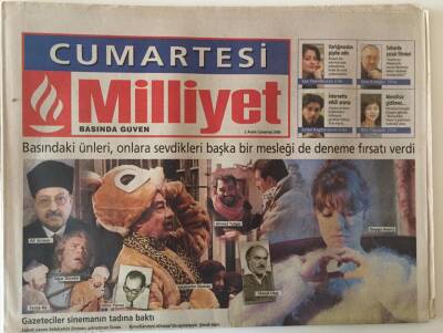 Milliyet Gazetesi Cumartesi Eki 2 Aralık 2000 - Basındaki Ünleri , Onlara Sevdikleri Başka Bir Mesleği de Deneme Fırsatı Verdi Hıncal Uluç, Duygu Asena GZ20586 - 1