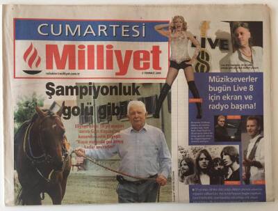 Milliyet Gazetesi Cumartesi Eki 2 Temmuz 2005 - Eliyeşil Ailesi 18 Yıl Aradan Sonra Gazi Koşusunu Kazandı GZ20614 - 1
