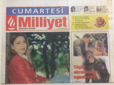 Milliyet Gazetesi Cumartesi Eki 20 Ekim 2001 - Aşkın Nur Yengi Bütün Kadınlar Dedektiftir GZ24591 - 1