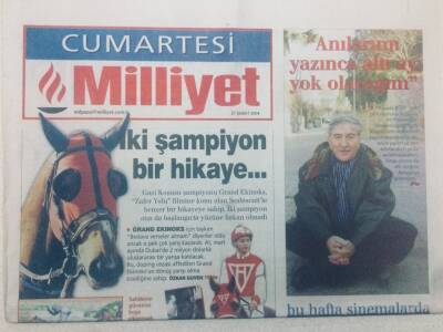 Milliyet Gazetesi Cumartesi Eki - 21 Şubat 2004 - Ali PoyrazoğluAnılarımı Yazınca Kaybolacağım GZ46573 - 1