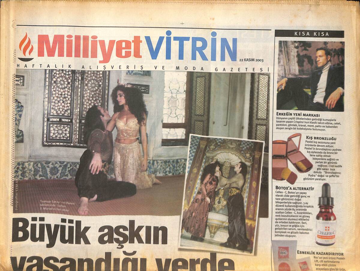 Milliyet Gazetesi Cumartesi Eki 22 Kasım 2003 - Armağan Çağlayan: Hiçbir Şey Değildim Bir Gecede Çok Şey Oldum! GZ137270 - 1