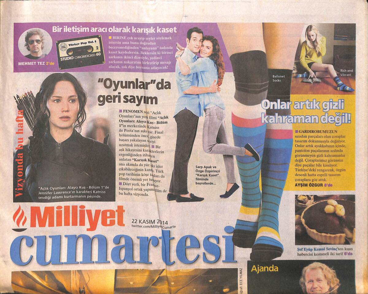 Milliyet Gazetesi Cumartesi Eki 22 Kasım 2014 - Şef Eyüp Kemal Sevinç'ten Tarifler - Ceylan Ertem 