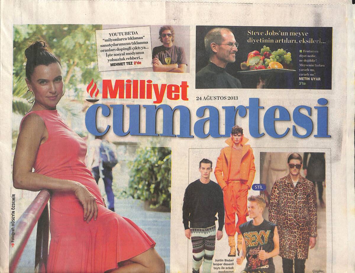 Milliyet Gazetesi Cumartesi Eki 24 Ağustos 2013 - Steve Jobs Diyeti - Robert Rerforf Politik Gerilimle Geldi GZ136117 - 1