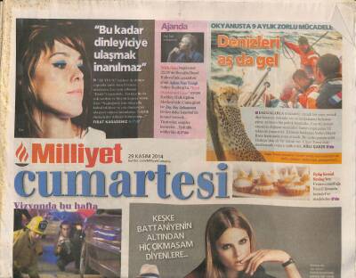 Milliyet Gazetesi Cumartesi Eki 29 Kasım 2014 - Cengiz Bozkurt Erdal Bakkal Unutulmaz Şarkım - Miss Julie Eskimiyor GZ125940 - 1