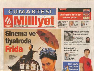 Milliyet Gazetesi Cumartesi Eki 29 Mart 2003 - Unutulmaz Çiftle Yeniden * Türkan Şoray - Kadir İnanır GZ114098 - 1