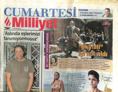 Milliyet Gazetesi Cumartesi Eki 3 Kasım 2012 - Unutulmaz Bond Kızları Ve Bikinileri GZ107152 - 1