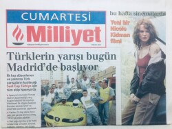 Milliyet Gazetesi Cumartesi Eki - 3 Nisan 2004 - Türklerin Yarışı Madridde Başlıyor GZ46031 - 2