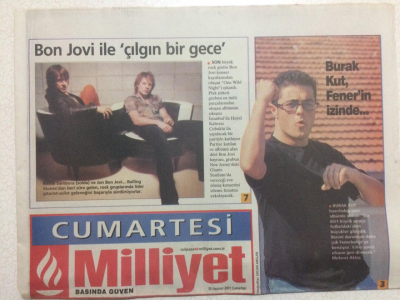 Milliyet Gazetesi Cumartesi Eki 30 Haziran 2001 - Burak Kut Fenerin İzinde, Wimbledon Efsaneleri GZ24888 - 1