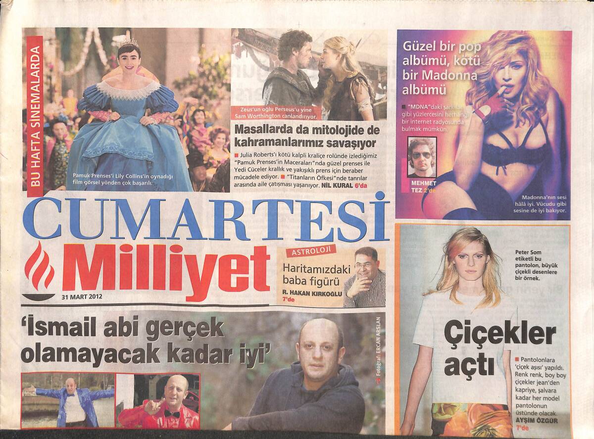Milliyet Gazetesi Cumartesi Eki 31 Mart 2012 - Masallarda da Mitolojide de Kahramanlarımız Savaşıyor - Bir Başka İstanbul GZ135310 - 1