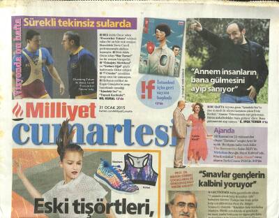 Milliyet Gazetesi Cumartesi Eki 31 Ocak 2015 - Bingür Sönmez Sınavlar Gençlerin Kalbini Yoruyor GZ105337 - 1