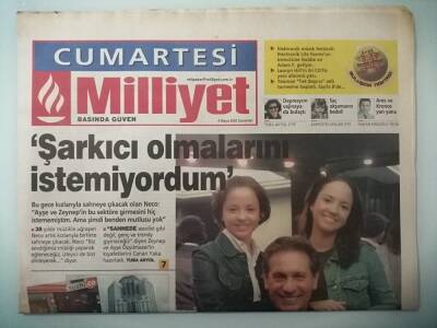 Milliyet Gazetesi Cumartesi Eki 4 Mayıs 2002 Neco Şarkıcı Olmalarını Hiç İstemiyordum -GZ14791 - 1