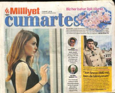 Milliyet Gazetesi Cumartesi Eki 5 Mart 2016 - Game Of Thronesun Kadrosuna Dahil Olan Türk Asıllı Oyuncu Tamer Hassan GZ105875 - 1