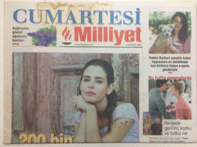 Milliyet Gazetesi Cumartesi Eki 6 Ağustos 2005 - Pelin Batu 200 Bin İmza İle Orman Kurtaracak GZ24581 - 1