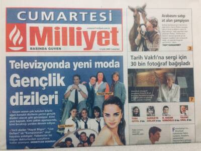 Milliyet Gazetesi Cumartesi Eki 6 Eylül 2003 - Televizyonlarda Yeni Moda GZ47528 - 1