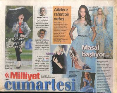 Milliyet Gazetesi Cumartesi Eki 7 Mart 2015 - Mehmet Ali Uysalın Teni Kemerden Dünyayı Tuttu GZ117074 - 1