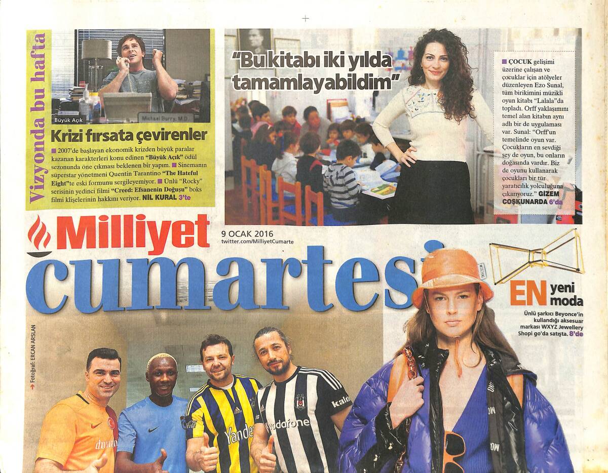 Milliyet Gazetesi Cumartesi Eki 9 Ocak 2016 - Sezen'in 40 Yıllık Yolculuğu - Gigi'nin Stili GZ154716 - 1