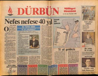 Milliyet Gazetesi Dürbün Eki 14 Ocak 1990 - Ergün Zoga,Nefes Nefese 40 Yıl GZ75009 - 1