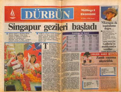 Milliyet Gazetesi Dürbün Eki 18 Mart 1990 - Singapur Gezileri Başladı GZ75003 - 1