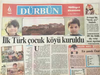 Milliyet Gazetesi Dürbün Eki 25 Mart 1990-İlk Türk Çocuk Köyü Kuruldu GZ36533 - 1