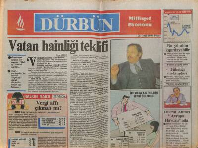 Milliyet Gazetesi Dürbün Eki 28 Ocak 1990 - Vatan Hainliği Teklifi GZ75008 - 1