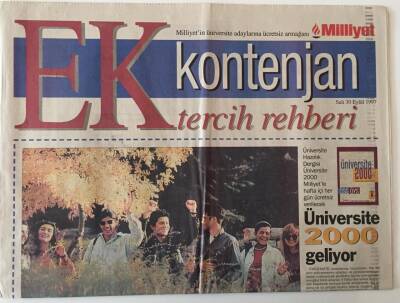 Milliyet Gazetesi Ek Kontenjan Tercih Rehberi Eki 30 Eylül 1997 - Adaylar İçin Son Şans GZ26632 - 1