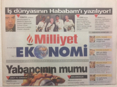Milliyet Gazetesi Ekonomi Eki 24 Aralık 2000 - Yabancının Mumu Yatsıya Kadar GZ24389 - 1