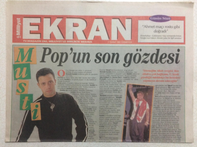 Milliyet Gazetesi Ekran Eki 11 Şubat 1995 - Popun Son Gözdesi Mustafa Sandal GZ24520 - 1