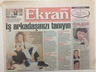 Milliyet Gazetesi Ekran Eki 16 Temmuz 1995 - Yeşim Salkım,Kenan Doğulu Aşklarını İtiraf Ediyorlar GZ51357 - 1