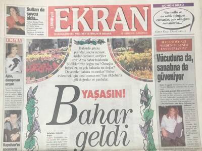 Milliyet Gazetesi Ekran Eki 22 Nisan 1995 -Hale Soygazi Bedenim Benim Enstrümanım GZ36430 - 1