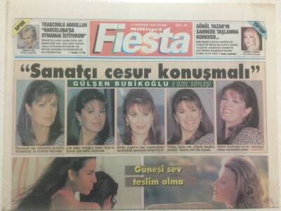 Milliyet Gazetesi Fiesta Eki 13 Haziran 1993 - Gülşen Bubikoğlu İle Özal Söyleşi GZ38012 - 1