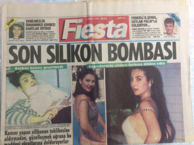 Milliyet Gazetesi Fiesta Eki 3 Ocak 1993 - Son Silikon Bombası GZ21583 - 1