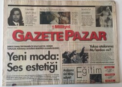 Milliyet Gazetesi Gazete Pazar Eki 13 Eylül 1998 - Yeni Moda Ses Estetiği - GZ43916 - 1
