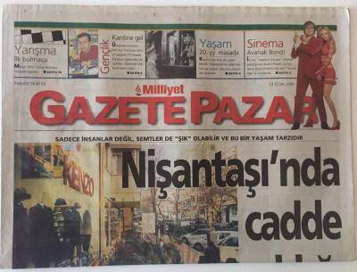 Milliyet Gazetesi Gazete Pazar Eki 23 Ocak 2000 - Nişantaşında Cadde Şıklığı Sadece İnsanlar Değil Semtlerde Şık Olabilir GZ22238 - 1