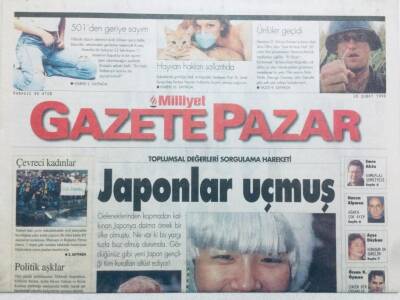 Milliyet Gazetesi Gazete Pazar Eki 28 Şubat 1999 - Japonlar Uçmuş, Temiz Yüzlü Hızlı Çapkın GZ41245 - 1