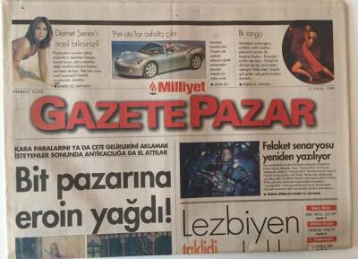 Milliyet Gazetesi Gazete Pazar Eki 6 Eylül 1998 - İlk Tango , Demet Şeneri Nasıl Bilirsiniz ? - GZ20655 - 1