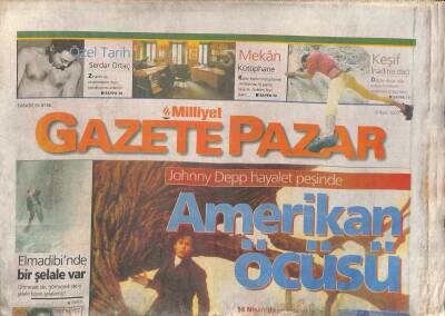 Milliyet Gazetesi Gazete Pazar Eki 9 Nisan 2000 - Johnny Depp Hayalet Peşinde GZ118107 - 1